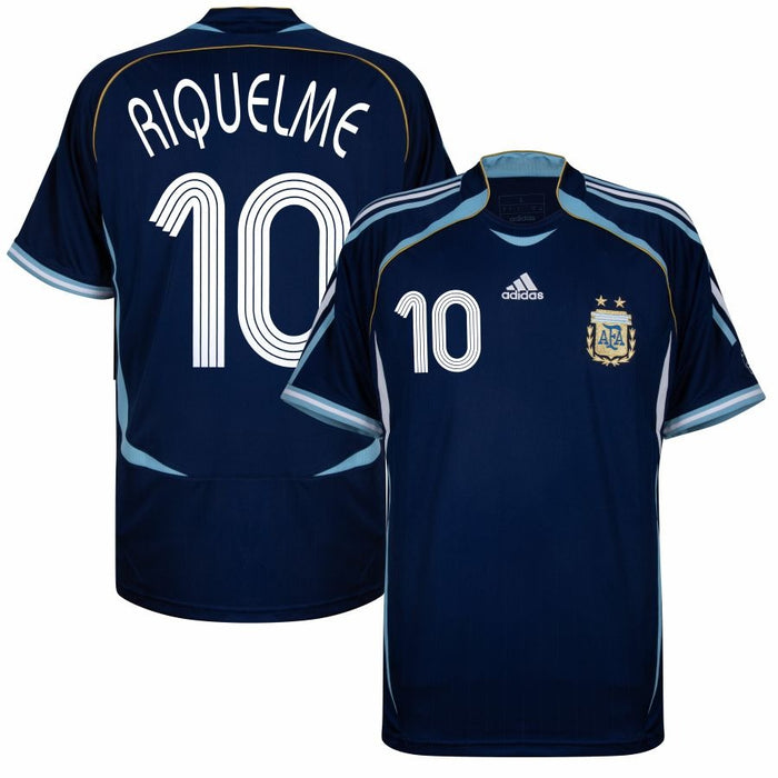 Maillot Argentine Riquelme Extérieur Homme 2026 2027 Pas Cher - 90+3 | Maillot de Foot Pas Cher 2026 2027