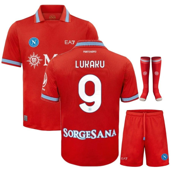 Kit Enfant Naples Lukaku 2026 2027 Pas Cher - 90+3 | Maillot de Foot Enfant Pas Cher 2026 2027