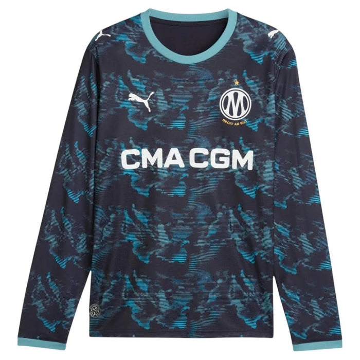 Maillot Marseille OM Manches Longues Homme 2026 2027 Pas Cher - 90+3 | Maillot Foot Manches Longues Pas Cher
