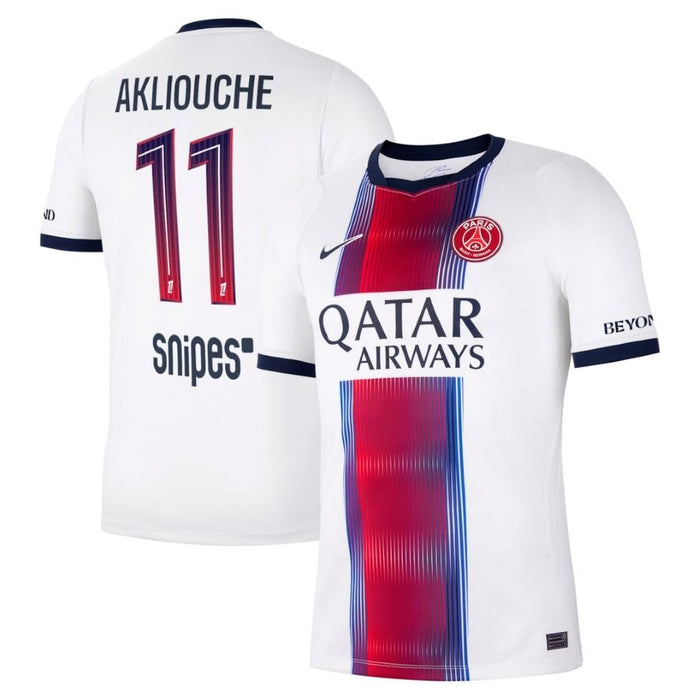 Maillot PSG Akliouche Extérieur Homme 2026 2027 Pas Cher - 90+3 | Maillot de Foot Pas Cher 2026 2027