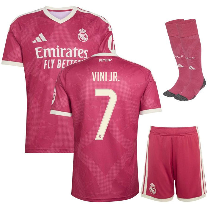 Kit Enfant Real Madrid Vini Jr. 2026 2027 Pas Cher - 90+3 | Maillot de Foot Enfant Pas Cher 2026 2027