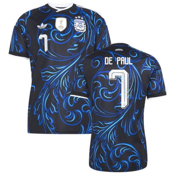 Maillot Argentine De Paul 3 étoiles 2026 2027 Pas Cher Maillot Homme - 90+3 - Maillot de Foot Pas Cher