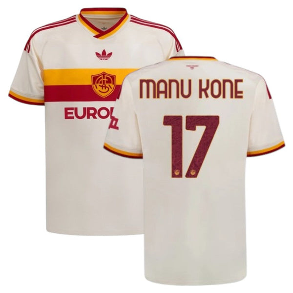 Maillot AS Roma Manu Kone 2026 2027 Pas Cher Maillot Homme - 90+3 - Maillot de Foot Pas Cher