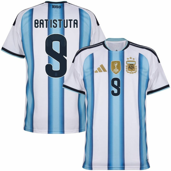 Maillot Argentine Batistuta 3 étoiles 2026 2027 Pas Cher Maillot Homme - 90+3 - Maillot de Foot Pas Cher