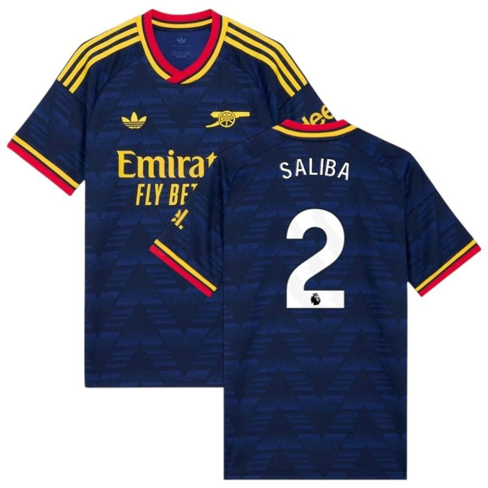 Maillot Arsenal Saliba Extérieur Homme 2026 2027 Pas Cher - 90+3 | Maillot de Foot Pas Cher 2026 2027