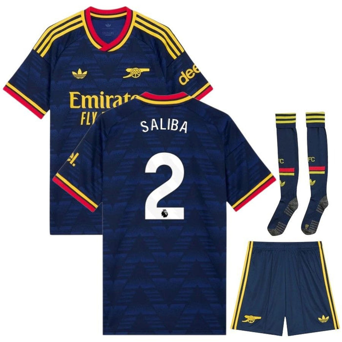 Kit Enfant Arsenal Saliba 2026 2027 Pas Cher - 90+3 | Maillot de Foot Enfant Pas Cher 2026 2027