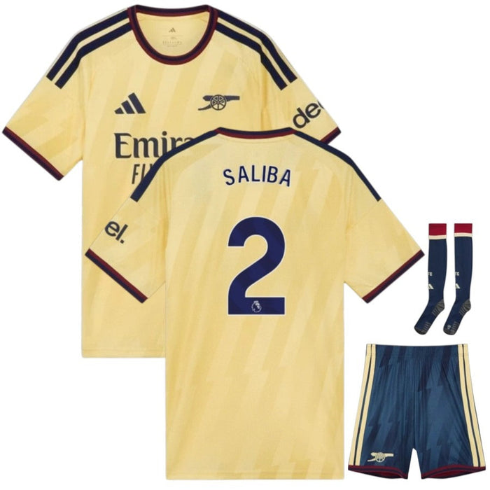 Kit Enfant Arsenal Saliba 2026 2027 Pas Cher - 90+3 | Maillot de Foot Enfant Pas Cher 2026 2027