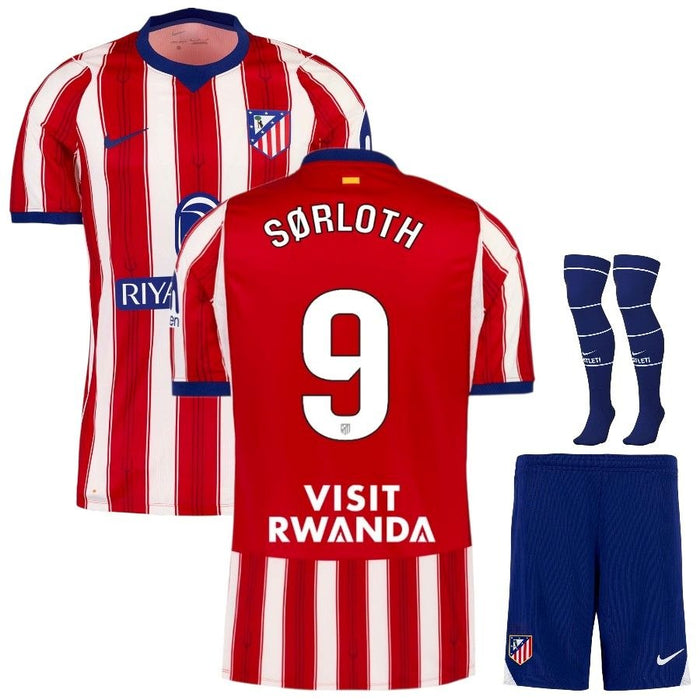 Kit Enfant Atletico Madrid Sorloth 2026 2027 Pas Cher - 90+3 | Maillot de Foot Enfant Pas Cher 2026 2027