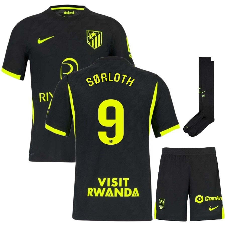 Maillot Atletico Madrid Sorloth 2026 2027 Pas Cher Maillot Kit Enfant - 90+3 - Maillot de Foot Pas Cher