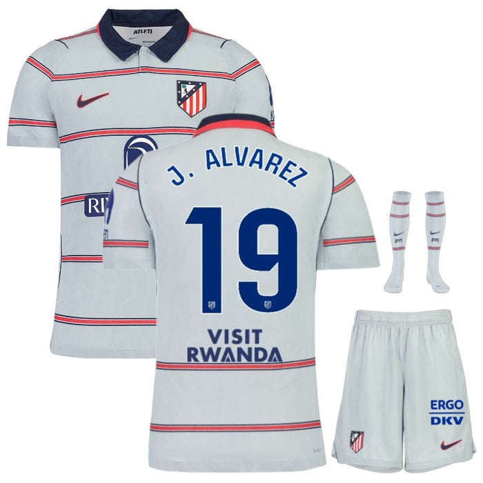 Kit Enfant Atletico Madrid Alvarez 2026 2027 Pas Cher - 90+3 | Maillot de Foot Enfant Pas Cher 2026 2027