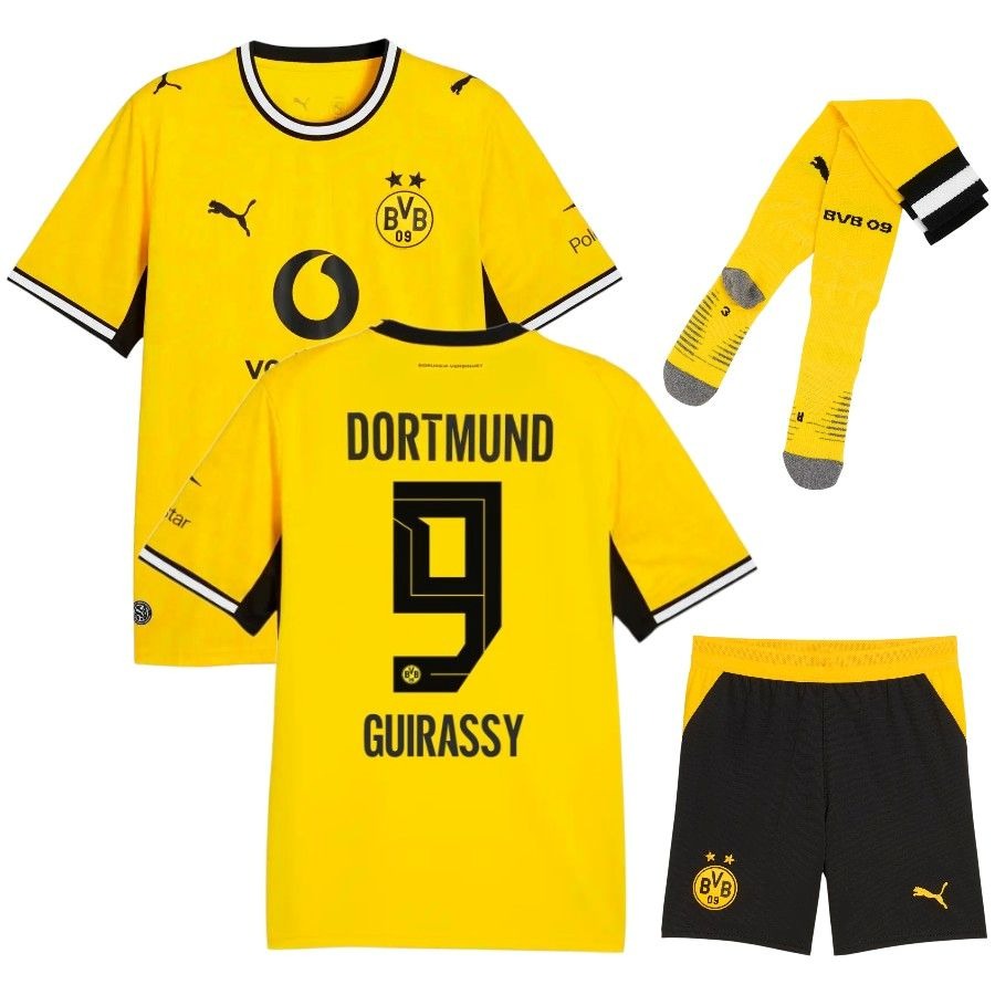 Maillot BVB Dortmund Guirassy 2026 2027 Pas Cher Maillot Kit Enfant - 90+3 - Maillot de Foot Pas Cher