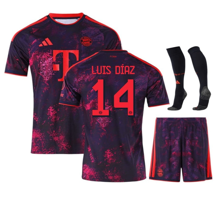 Kit Enfant Bayern Munich Luis Diaz 2026 2027 Pas Cher - 90+3 | Maillot de Foot Enfant Pas Cher 2026 2027