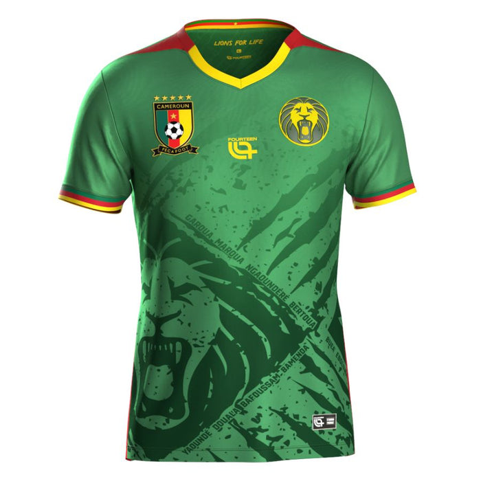 Maillot du Cameroun Domicile Homme 2026 2027 Pas Cher - 90+3 | Maillot de Foot Pas Cher 2026 2027