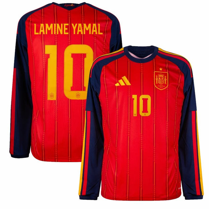 Maillot Espagne Lamine Yamal 10 Manches Longues Homme 2026 2027 Pas Cher - 90+3 | Maillot Foot Manches Longues Pas Cher
