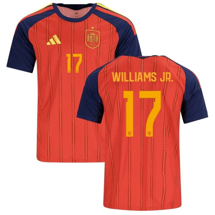 Maillot Espagne Williams Jr Domicile Homme 2026 2027 Pas Cher - 90+3 | Maillot de Foot Pas Cher 2026 2027