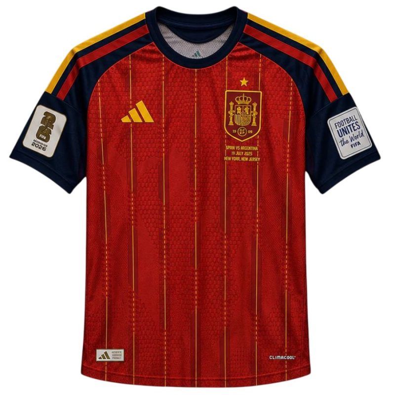 Maillot Finale Espagne 1 étoile Coupe du Monde 2026 2026 2027 Pas Cher Maillot Homme - 90+3 - Maillot de Foot Pas Cher