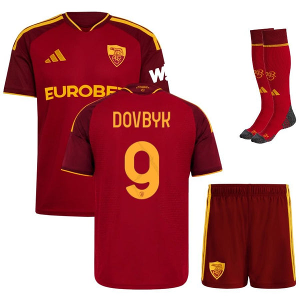 Maillot AS Roma Dovbyk 2026 2027 Pas Cher Maillot Kit Enfant - 90+3 - Maillot de Foot Pas Cher