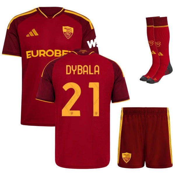 Maillot AS Roma Dybala 2026 2027 Pas Cher Maillot Kit Enfant - 90+3 - Maillot de Foot Pas Cher
