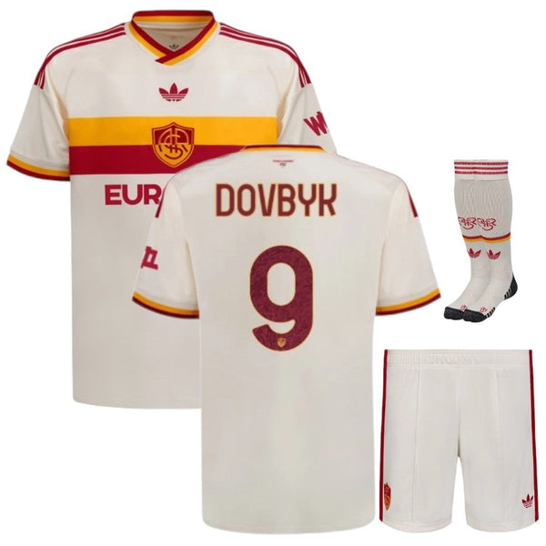 Maillot AS Roma Dovbyk 2026 2027 Pas Cher Maillot Kit Enfant - 90+3 - Maillot de Foot Pas Cher