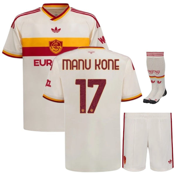 Maillot AS Roma Manu Kone 2026 2027 Pas Cher Maillot Kit Enfant - 90+3 - Maillot de Foot Pas Cher