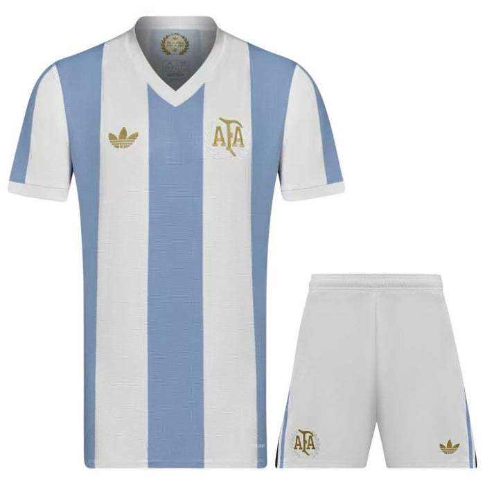 Kit Enfant Argentine Anniversaire 50 Ans 2026 2027 Pas Cher - 90+3 | Maillot de Foot Enfant Pas Cher 2026 2027