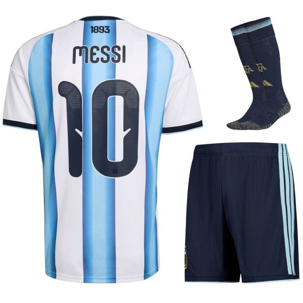 Maillot Argentine Messi 3 étoiles 2026 2027 Pas Cher Maillot Kit Enfant - 90+3 - Maillot de Foot Pas Cher