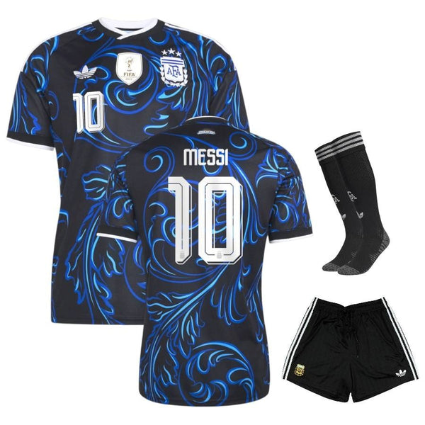 Maillot Argentine Messi 3 étoiles 2026 2027 Pas Cher Maillot Kit Enfant - 90+3 - Maillot de Foot Pas Cher