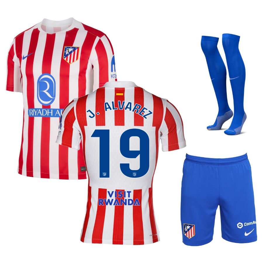 Maillot Atletico Madrid Alvarez 2026 2027 Pas Cher Maillot Kit Enfant - 90+3 - Maillot de Foot Pas Cher
