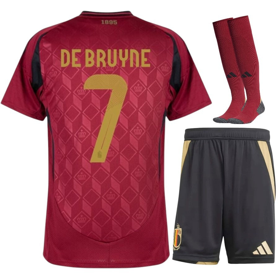 Maillot Belgique De Bruyne 2026 2027 Pas Cher Maillot Kit Enfant - 90+3 - Maillot de Foot Pas Cher