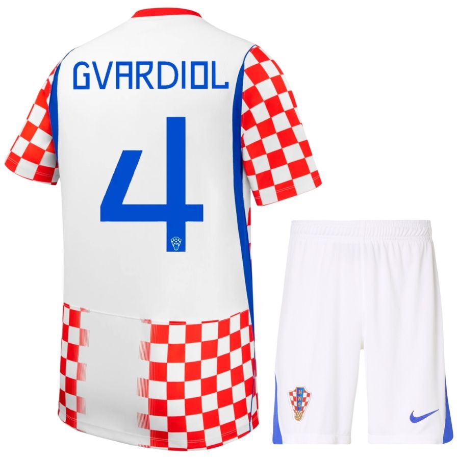 Maillot Croatie Gvardiol 2026 2027 Pas Cher Maillot Kit Enfant - 90+3 - Maillot de Foot Pas Cher