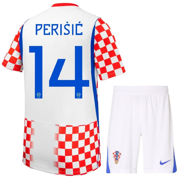 Maillot Croatie Perisic 2026 2027 Pas Cher Maillot Kit Enfant - 90+3 - Maillot de Foot Pas Cher