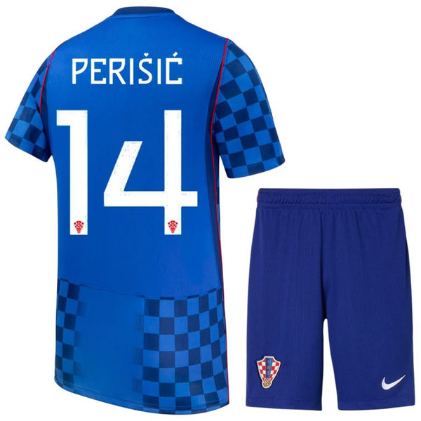 Maillot Croatie Perisic 2026 2027 Pas Cher Maillot Kit Enfant - 90+3 - Maillot de Foot Pas Cher