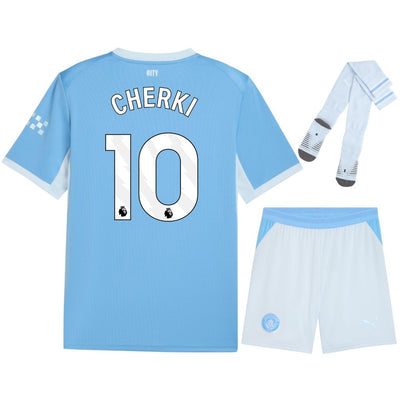 Kit Enfant Manchester City Cherki 2026 2027 Pas Cher - 90+3 | Maillot de Foot Enfant Pas Cher 2026 2027