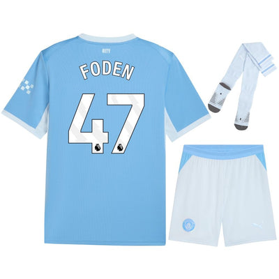 Kit Enfant Manchester City Foden 2026 2027 Pas Cher - 90+3 | Maillot de Foot Enfant Pas Cher 2026 2027