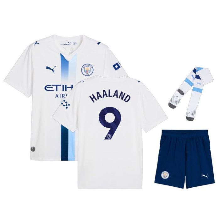 Kit Enfant Manchester City Haaland 2026 2027 Pas Cher - 90+3 | Maillot de Foot Enfant Pas Cher 2026 2027