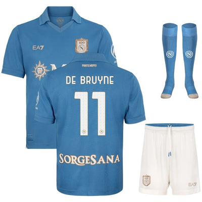 Kit Enfant Naples De Bruyne 2026 2027 Pas Cher - 90+3 | Maillot de Foot Enfant Pas Cher 2026 2027