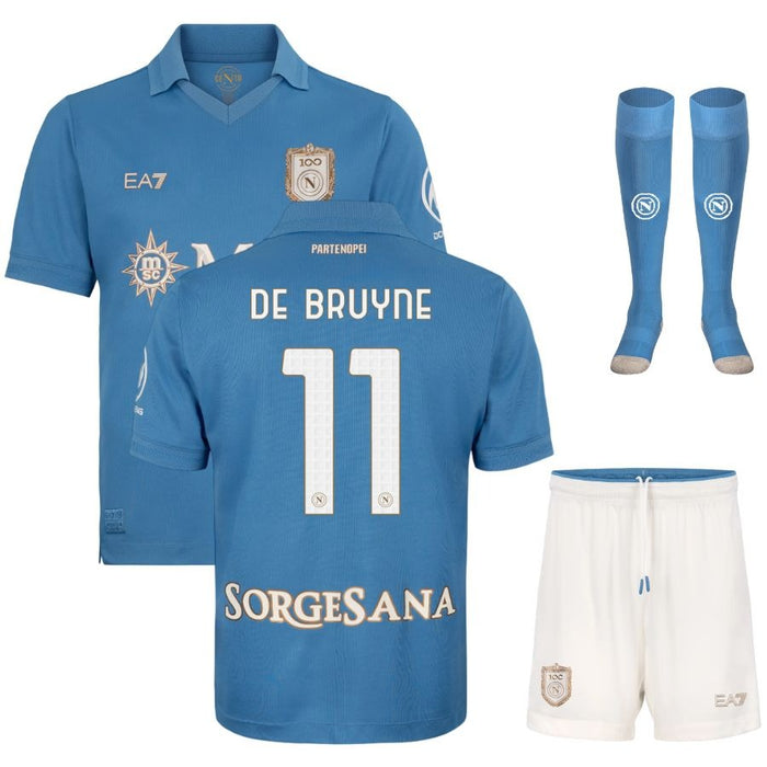 Kit Enfant Naples De Bruyne 2026 2027 Pas Cher - 90+3 | Maillot de Foot Enfant Pas Cher 2026 2027