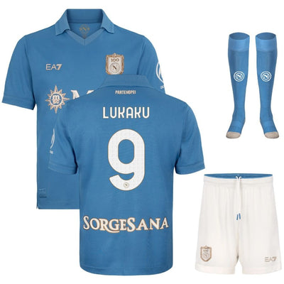 Kit Enfant Naples Lukaku 2026 2027 Pas Cher - 90+3 | Maillot de Foot Enfant Pas Cher 2026 2027