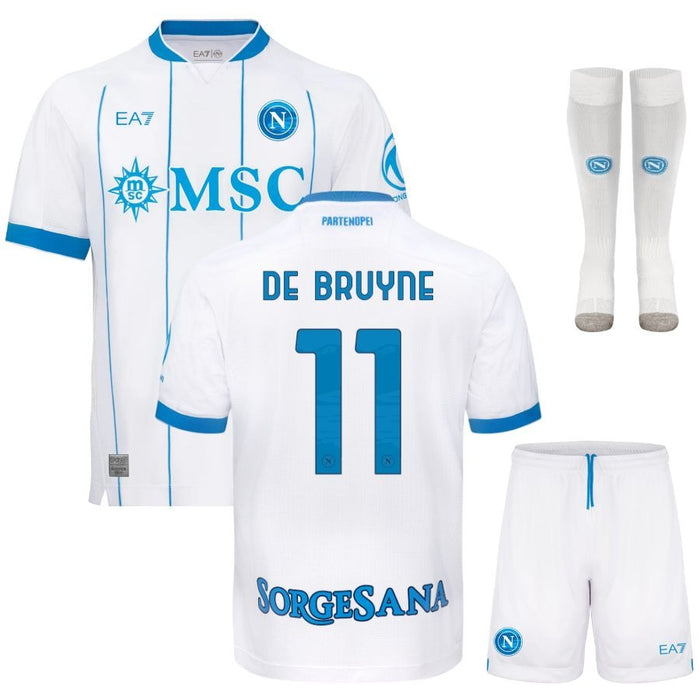 Kit Enfant Naples De Bruyne 2026 2027 Pas Cher - 90+3 | Maillot de Foot Enfant Pas Cher 2026 2027