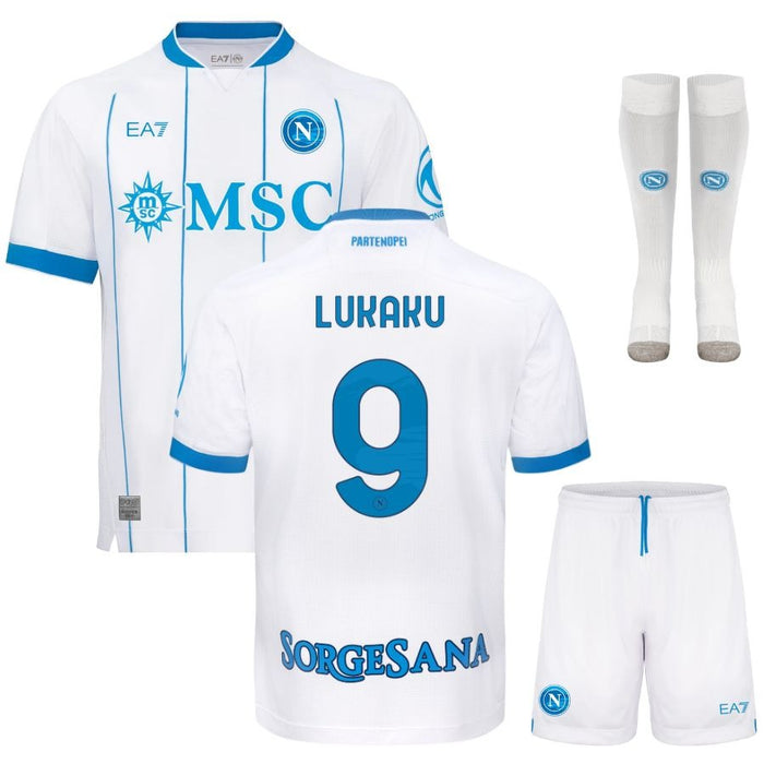 Kit Enfant Naples Lukaku 2026 2027 Pas Cher - 90+3 | Maillot de Foot Enfant Pas Cher 2026 2027