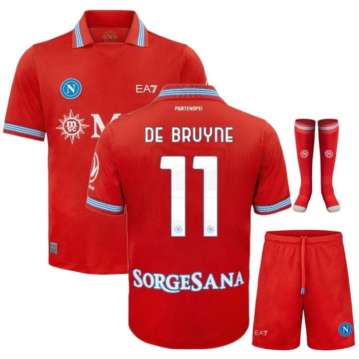 Kit Enfant Naples De Bruyne 2026 2027 Pas Cher - 90+3 | Maillot de Foot Enfant Pas Cher 2026 2027