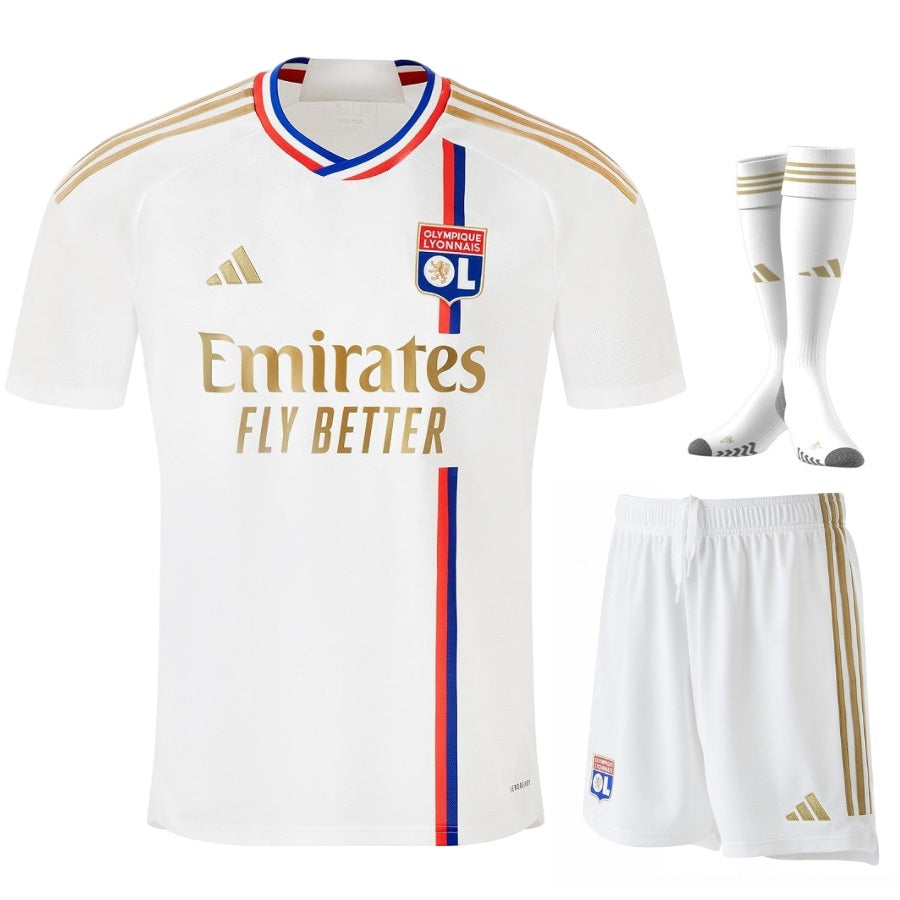 Maillot Lyon OL 2024 2026 2027 Pas Cher Maillot Kit Enfant - 90+3 - Maillot de Foot Pas Cher