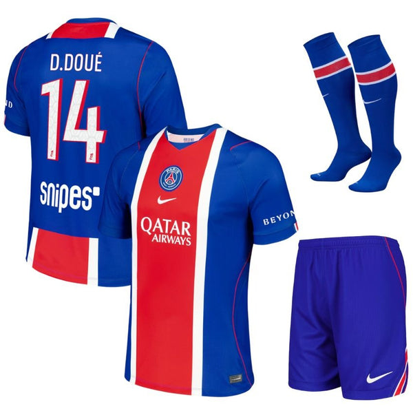 Maillot PSG Doue 2026 2027 Pas Cher Maillot Kit Enfant - 90+3 - Maillot de Foot Pas Cher