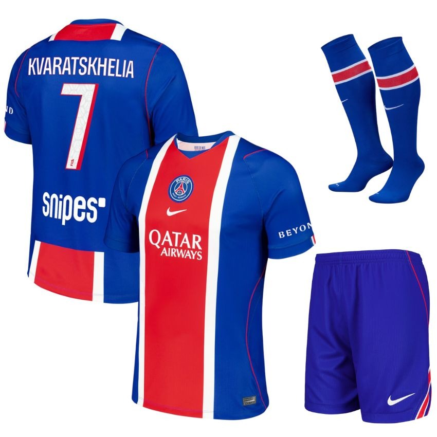 Maillot PSG Kvaratskhelia 2026 2027 Pas Cher Maillot Kit Enfant - 90+3 - Maillot de Foot Pas Cher