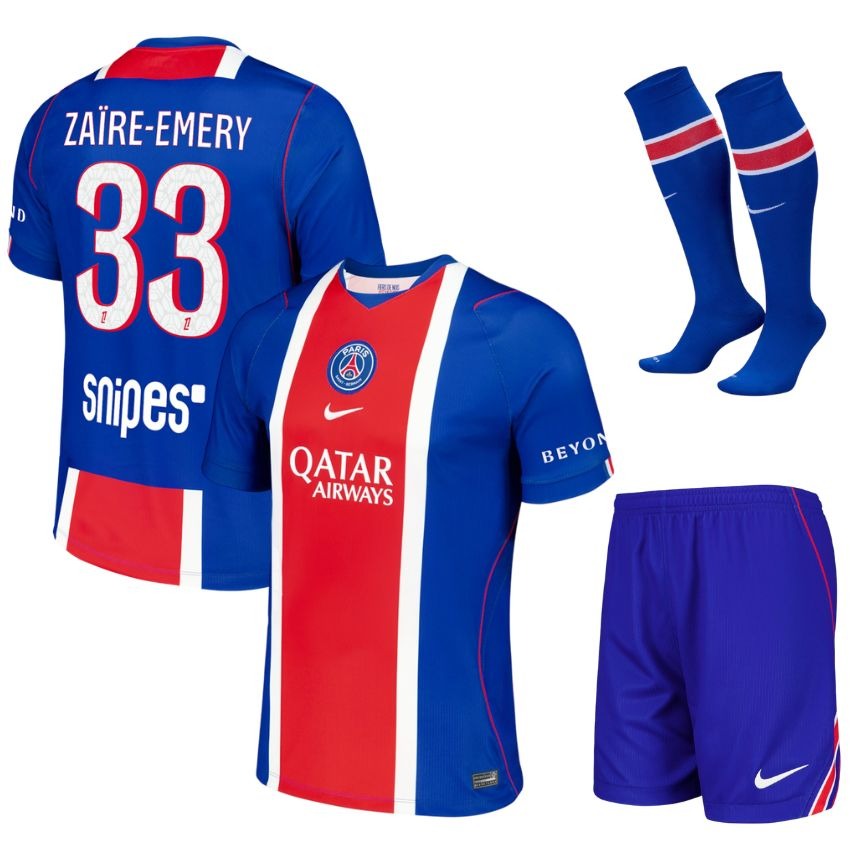 Maillot PSG Zaire Emery 2026 2027 Pas Cher Maillot Kit Enfant - 90+3 - Maillot de Foot Pas Cher