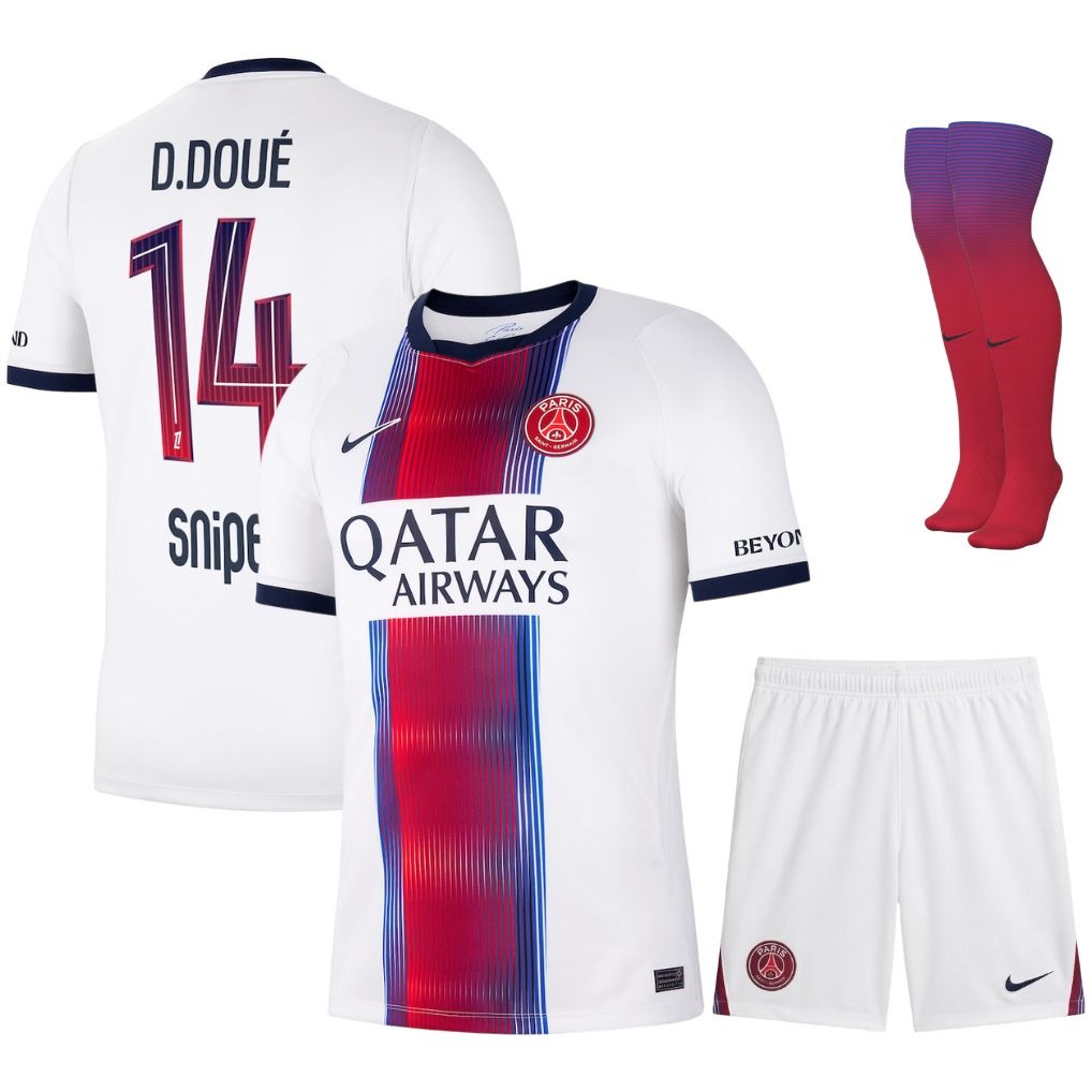 Maillot PSG D.Doue 2026 2027 Pas Cher Maillot Kit Enfant - 90+3 - Maillot de Foot Pas Cher
