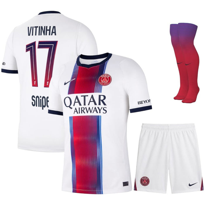Kit Enfant PSG Vitinha 2026 2027 Pas Cher - 90+3 | Maillot de Foot Enfant Pas Cher 2026 2027