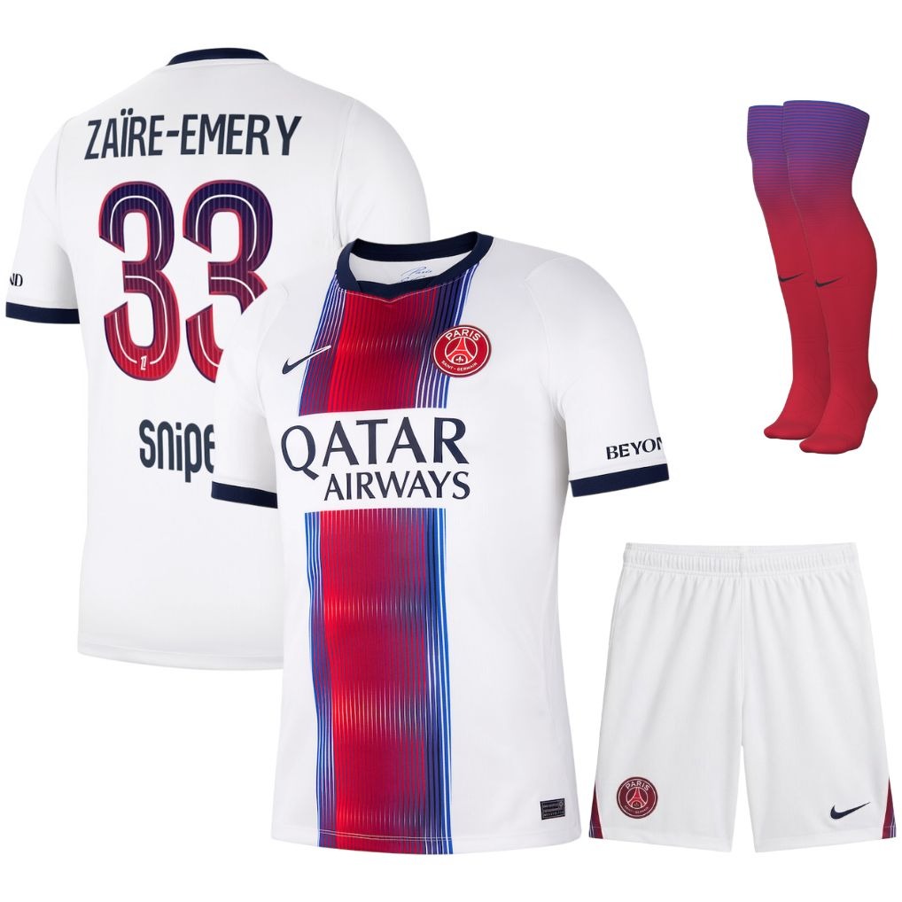 Maillot PSG Zaire Emery 2026 2027 Pas Cher Maillot Kit Enfant - 90+3 - Maillot de Foot Pas Cher