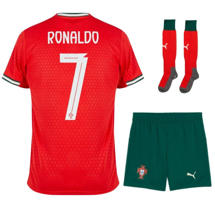 Kit Enfant Portugal Ronaldo 2026 2027 Pas Cher - 90+3 | Maillot de Foot Enfant Pas Cher 2026 2027