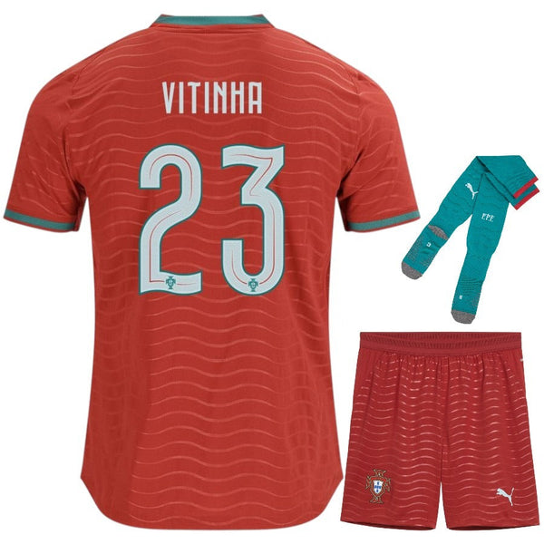 Maillot Portugal Vitinha 2026 2027 Pas Cher Maillot Kit Enfant - 90+3 - Maillot de Foot Pas Cher